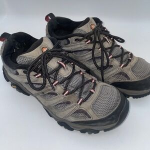 Merrell‎ Mens Hiking Outdoor Gray Shoes Vibram Soles Size 1 1